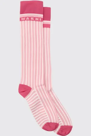 Marni Calze in cotone stretch con logo jacquard