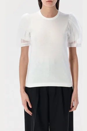 Comme des Garçons T-shirt Comme Des Garçons in cotone con tulle