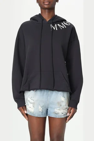 Maison Margiela Felpa con cappuccio e logo