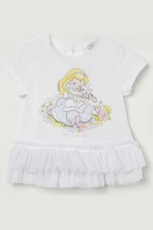 MONNALISA T-shirt in cotone con rouches