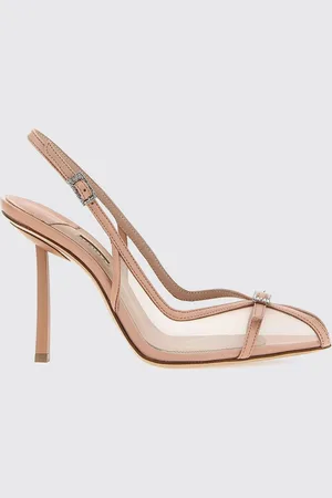 LE SILLA Sandalo Chanel Vittoria in nylon a rete e nappa