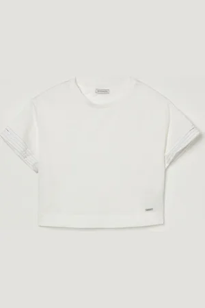 MONNALISA T-shirt in misto cotone a righe