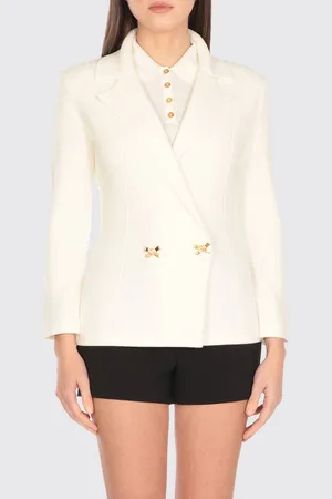 Elisabetta Franchi Blazer in maglia con fiocchi gioiello