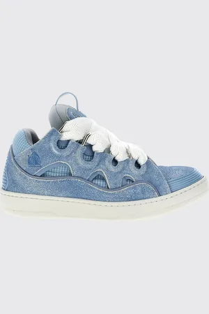 Lanvin Sneakers Curb in denim di cotone e mesh