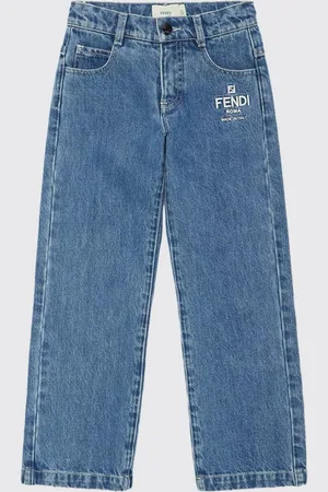 Fendi Jeans a 5 tasche con logo ricamato