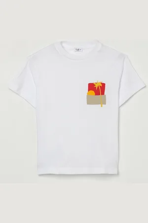 Il gufo T-shirt in cotone stampata