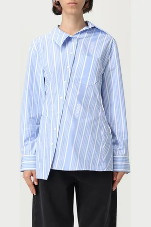 Jacquemus Camicia asimmetrica in cotone a righe