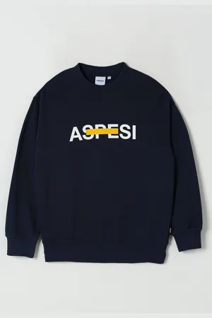 Aspesi Felpa a girocollo con logo in cotone