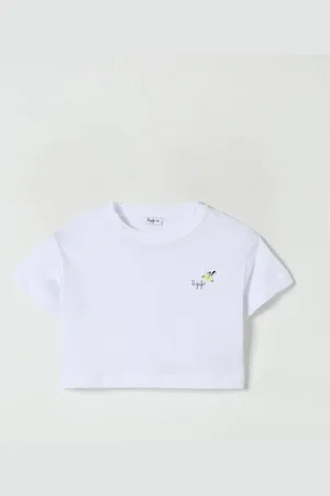 Il gufo T-shirt in cotone con logo