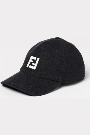 Fendi Cappello FF in denim di cotone