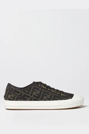 Fendi Sneakers Domino in tessuto con FF jacquard