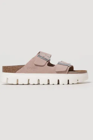 Birkenstock Sandalo Arizona Chunky Papillio in camoscio