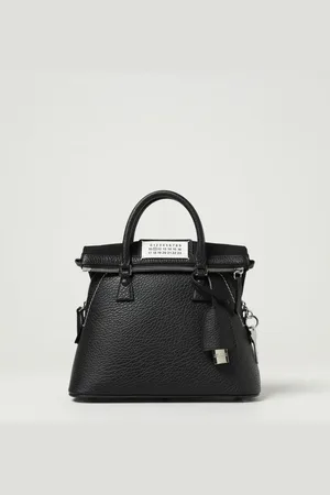 Maison Margiela Borsa 5AC in pelle a grana e canvas