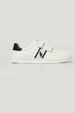 Ralph Lauren Sneakers in pelle sintetica con logo ricamato