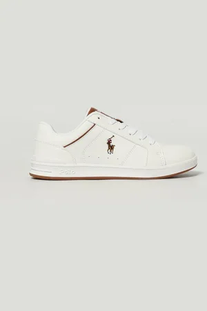 Ralph Lauren Sneakers in pelle sintetica con logo ricamato