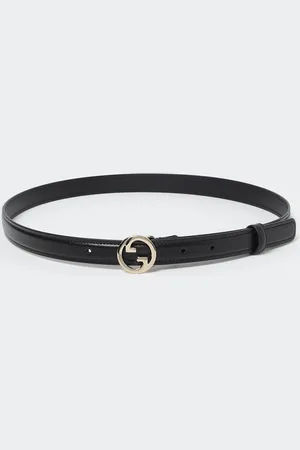 Gucci Cintura Blondie in camoscio con monogram GG all over
