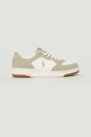 Ralph Lauren Sneakers in pelle sintetica con logo ricamato