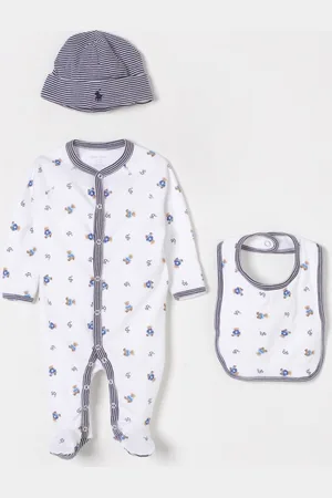 Ralph Lauren Coordinato in cotone con logo Bear