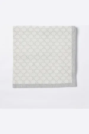 Gucci Copertina in lana con monogram GG jacquard