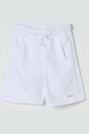HUGO BOSS Shorts jogging in misto cotone con logo
