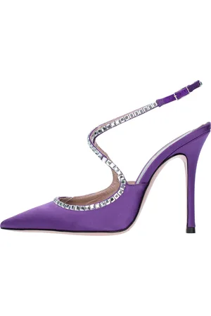 GEDEBE Décolleté slingback modello in raso e strass
