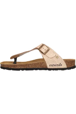 Cubanas Mules infradito in pelle martellata