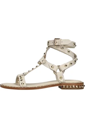 Ash Sandali flat in pelle