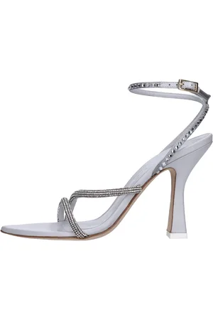 3Juin Sandali in pelle cristalli e strass