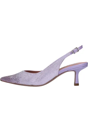 AQUARELLE Décolleté slingback in tessuto e brillantini
