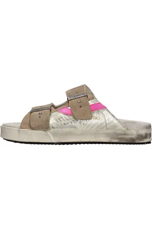 Hidnander Mules in pelle e camoscio