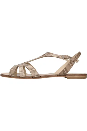 Greymer Sandali flat in pelle