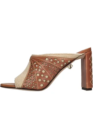 skorpios Mules modello ALINA in pelle e tessuto