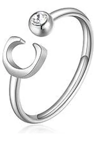 SAGAPO Anello Donna Gioiello Click Lettera C SCK174