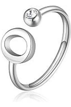 SAGAPO Anello Donna Gioiello Click Lettera O SCK186