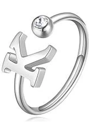 SAGAPO Anello Donna Gioiello Click Lettera K SCK182