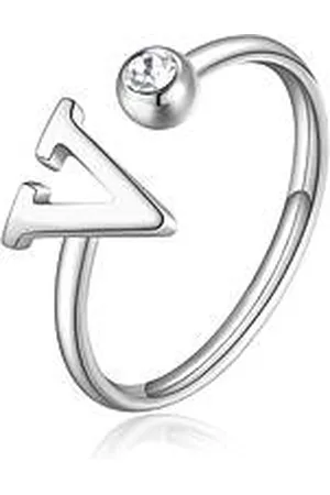 SAGAPO Anello Donna Gioiello Click Lettera V SCK192
