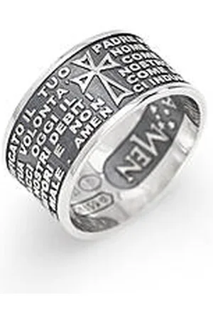 AMEN Anello Uomo Gioielli Padre Nostro Italiano PNB925-22