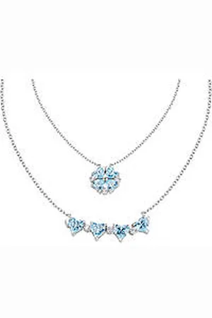 AMEN Collana 925 Donna Quadricuore CLPMHBAC
