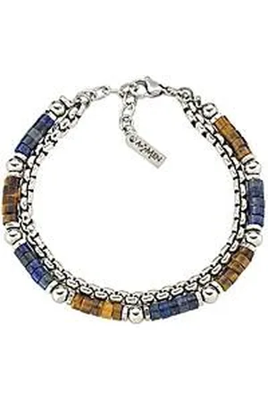 AMEN Bracciale Con Perline Uomo ACBR2BBBLM
