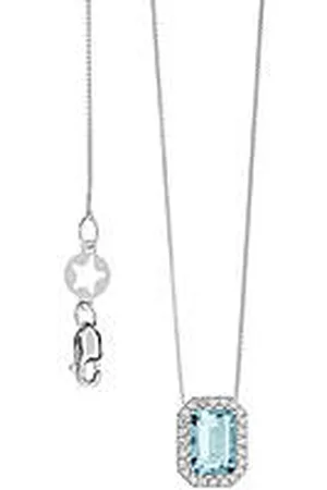 Comete Collana Diamante Gioiello Azzurra Caratura 0,10ct GLQ 287