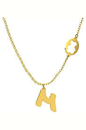 NANÁN Collana Bambino Gioiello Lettera M NGLD0030M