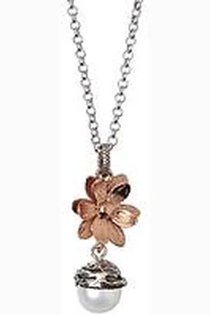 Bottega Boccadamo Collana Argento 925 Con Pendente Donna Ninfea BGR037RS
