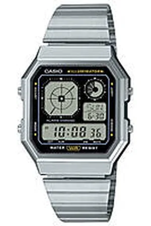 Casio Vintage Argentato/Acciaio Orologio Uomo A130WE-1AEF