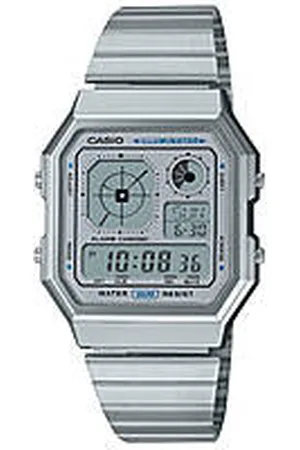 Casio Vintage Argentato/Acciaio Orologio Uomo A130WE-7AEF