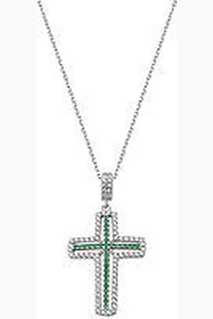 AMEN Collana Argento 925 Donna Diamond CLCRVBVZ