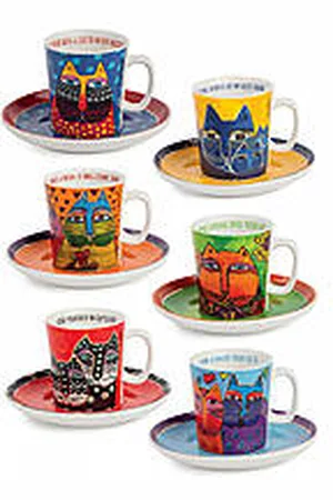 Elegant Baby Tazzina Porcellana Laurel Burch Fantastic Felines PLB06/1ZX