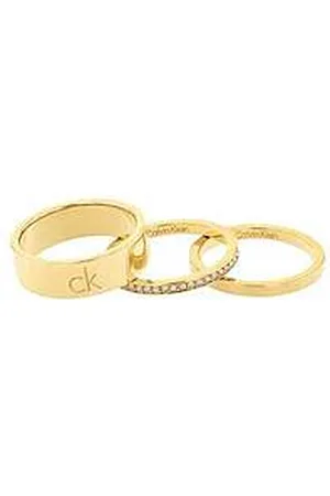 Calvin Klein Anello Cristalli Gioiello Donna Trio 35000795C