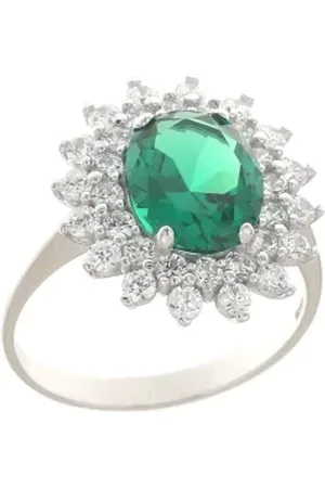 Gioielleria Lucchese Oro Anello Donna Oro Pietra Verde 803321732005