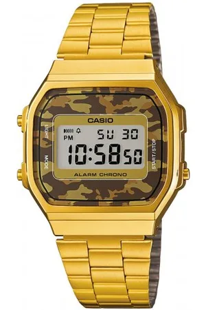 Casio Orologio Unisex Vintage A168WEGC-5EF dorato camouflage