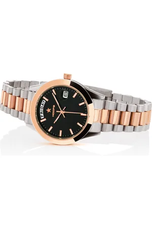 hoops Orologio luxury day date donna 32mm silver and rose gold